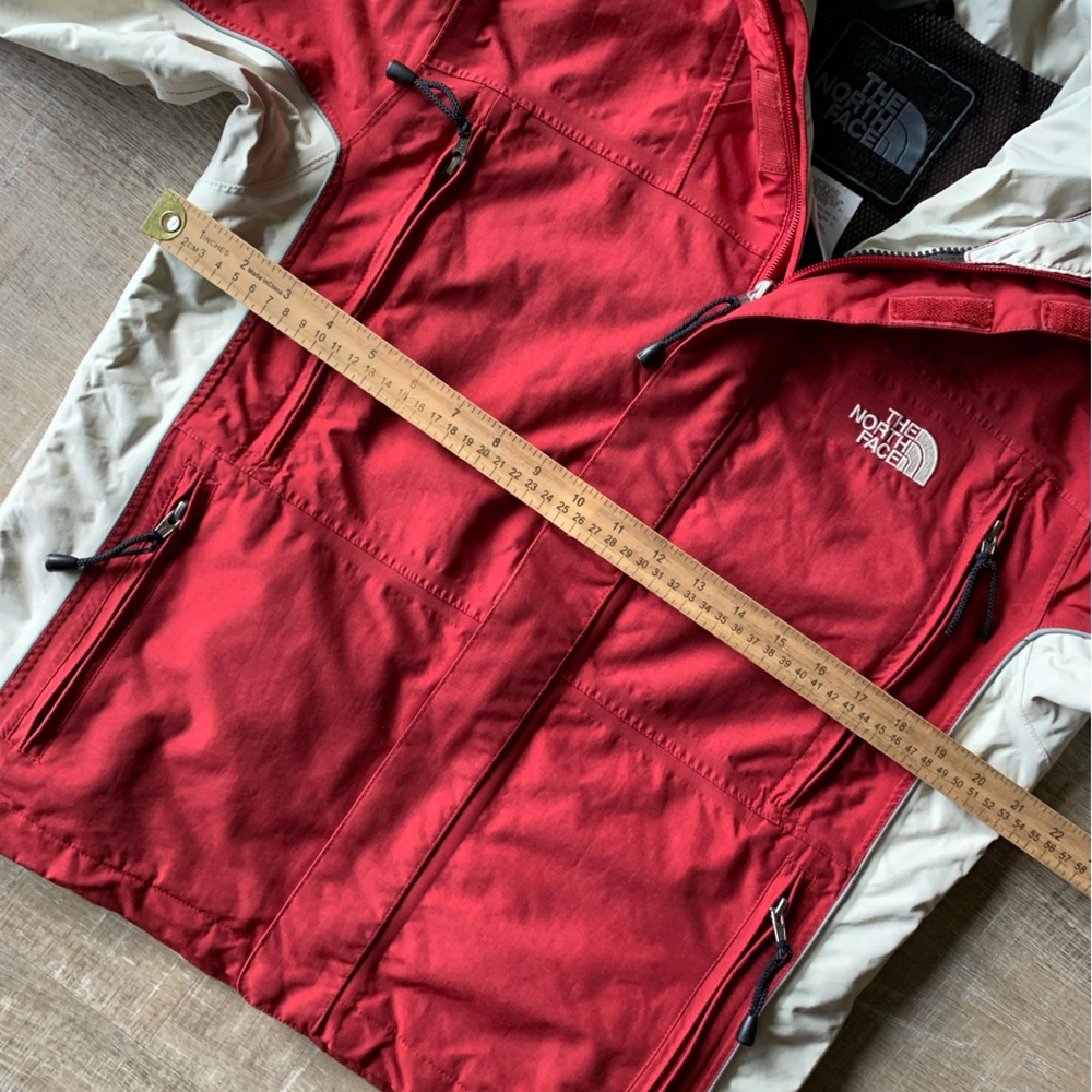 The North Face HyVent Hooded Rain Jacket Red White Waterproof Women XS - Picture 12 of 16